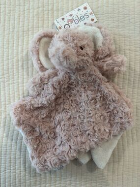 Pink Elephant Plush Comforter - Soft Security Blanket